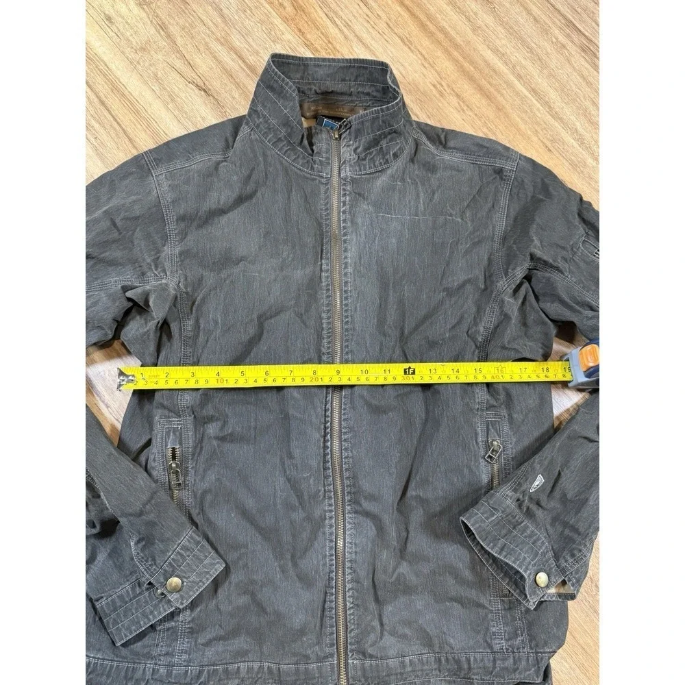 Kuhl Mountain Grown Mens Medium Gray Full Zip Cotton Utility Jacket Outdoor - Picture 4 of 11